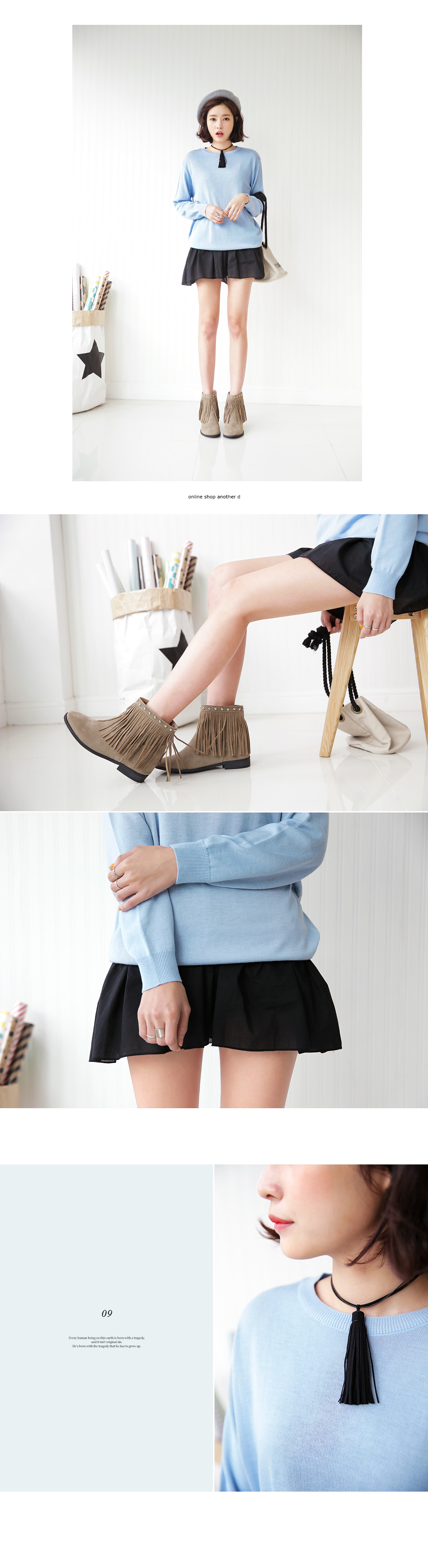 フェイクスエードビックフリンジチョーカー・全3色 | DHOLIC | 詳細画像7