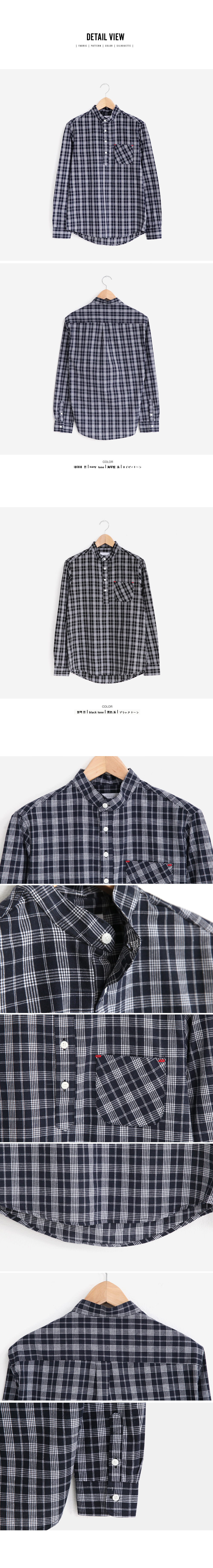 タータンチェックヘンリーネックシャツ・全2色 | 詳細画像5