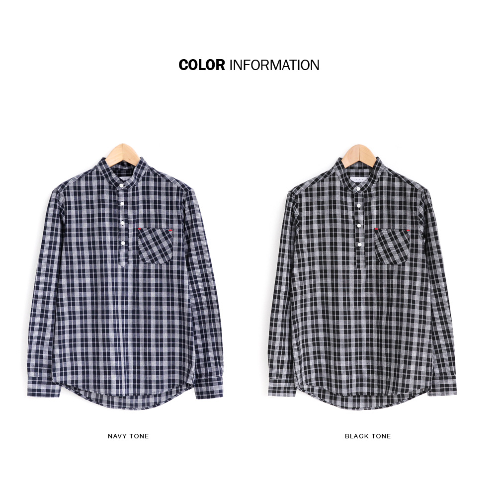 タータンチェックヘンリーネックシャツ・全2色 | 詳細画像2