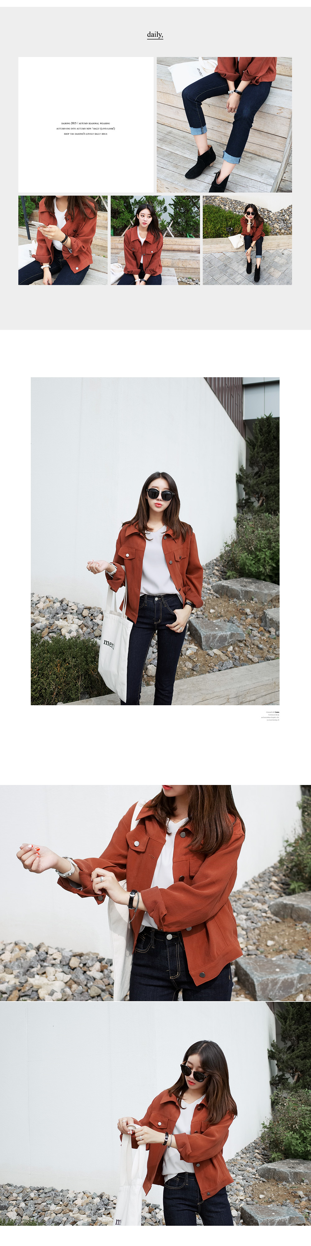 ラウンドネッククロップスリーブブラウス・全4色 | DHOLIC | 詳細画像10