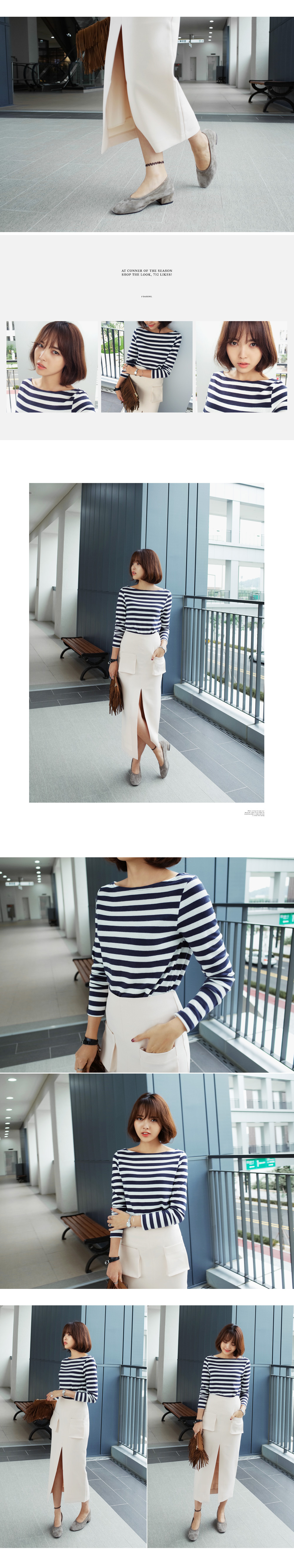 ボートネックボーダートップス・全3色 | DHOLIC | 詳細画像4