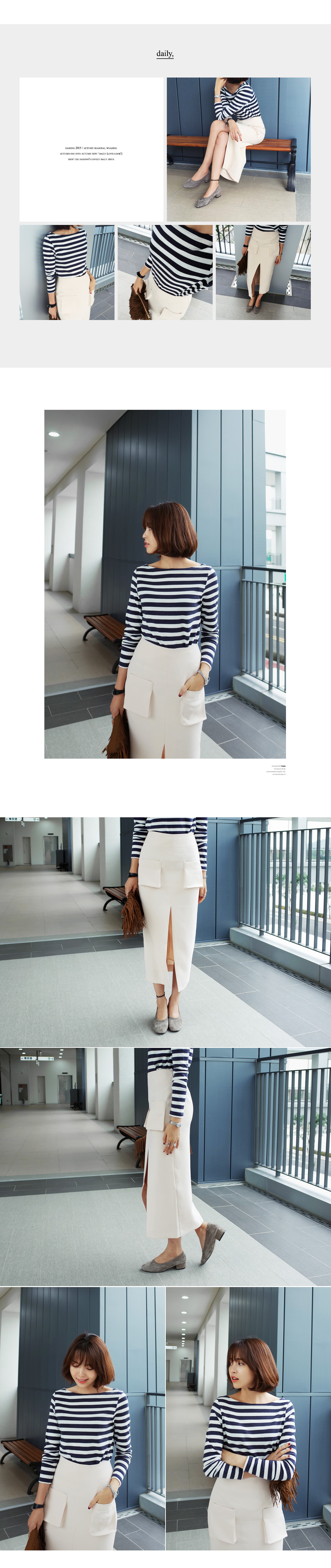 ボートネックボーダートップス・全3色 | DHOLIC | 詳細画像5