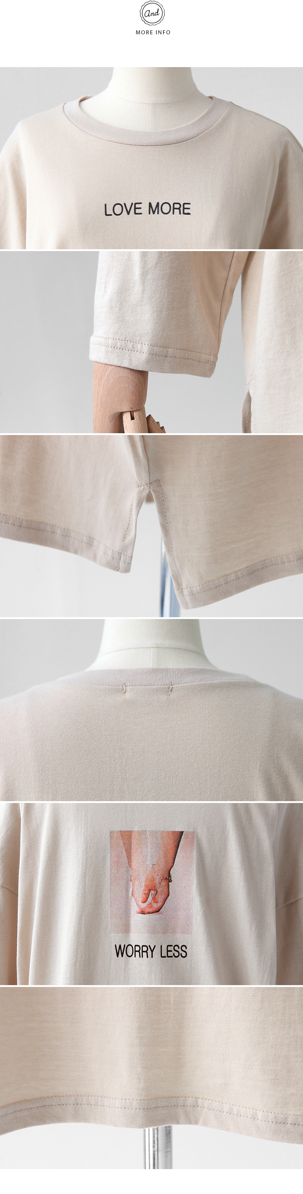 LOVEMOREロゴ＆バックプリント入りドロップショルダートップス・全3色 | DHOLIC | 詳細画像11
