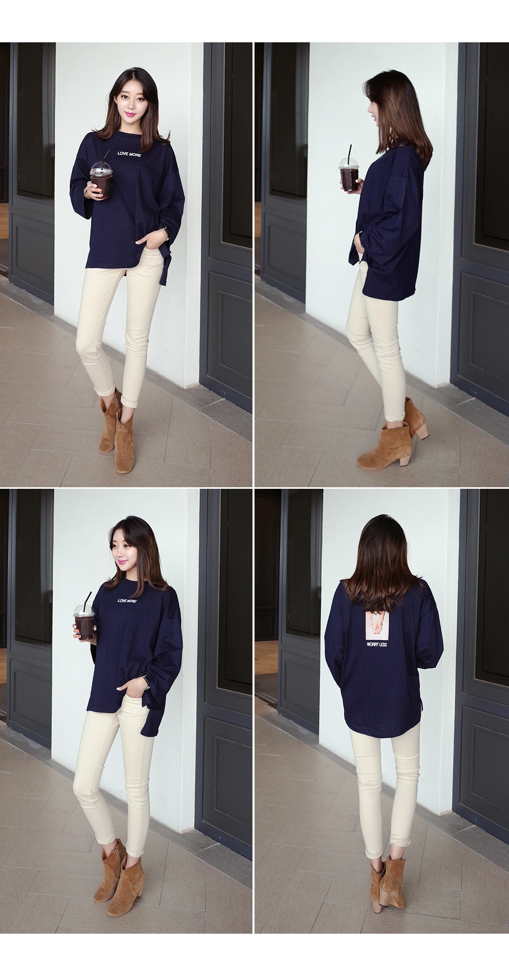 LOVEMOREロゴ＆バックプリント入りドロップショルダートップス・全3色 | DHOLIC | 詳細画像10