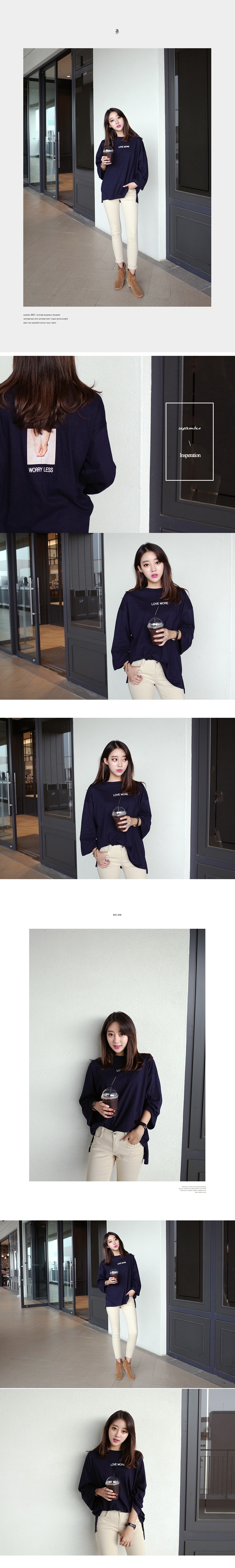 LOVEMOREロゴ＆バックプリント入りドロップショルダートップス・全3色 | DHOLIC | 詳細画像7