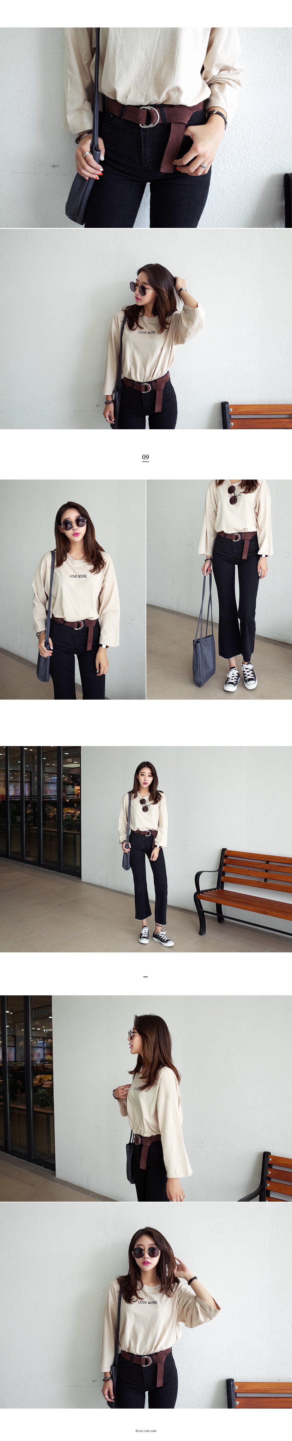 LOVEMOREロゴ＆バックプリント入りドロップショルダートップス・全3色 | DHOLIC | 詳細画像9