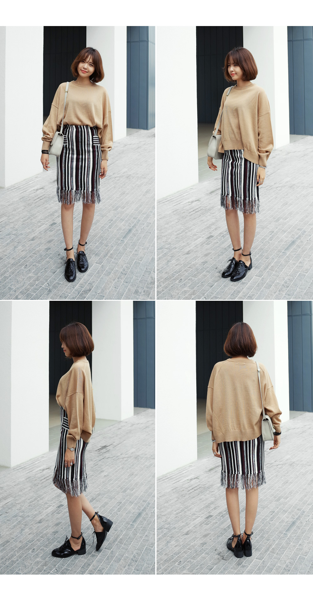 ラウンドネックショルダードロップヘムニットトップス・全6色 | DHOLIC | 詳細画像11