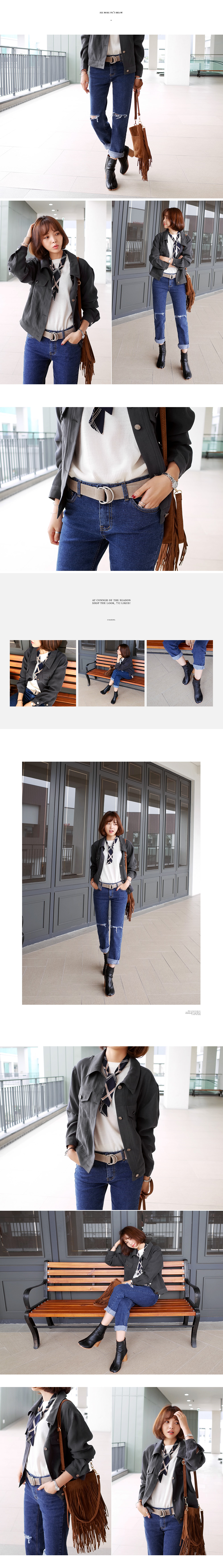 ラウンドネックショルダードロップヘムニットトップス・全6色 | DHOLIC | 詳細画像9