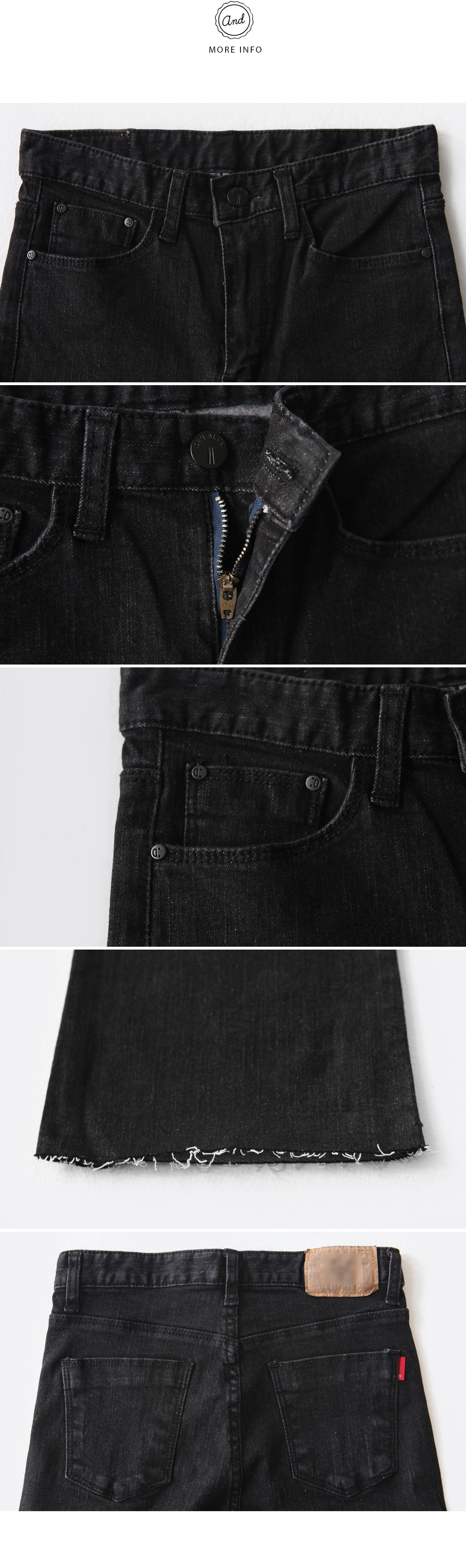 ハイウエストブーツカットブラックデニムパンツ・全1色 | DHOLIC | 詳細画像8