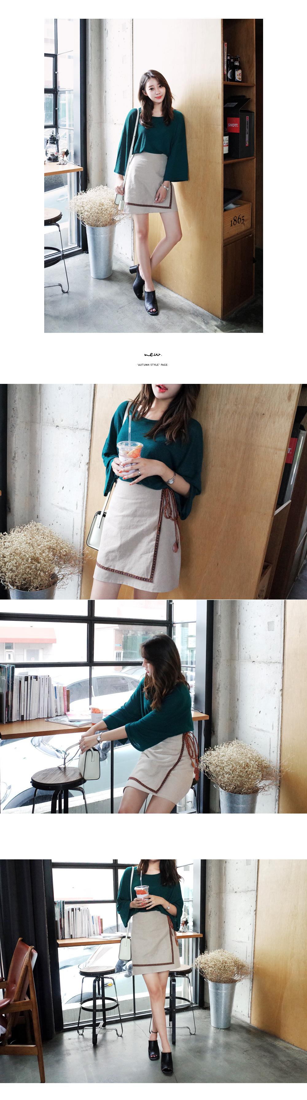 ボヘミアン調ラップミニスカート・全3色 | DHOLIC | 詳細画像2