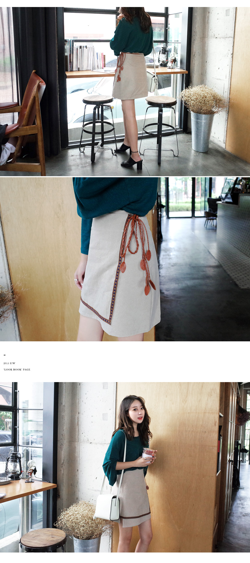 ボヘミアン調ラップミニスカート・全3色 | DHOLIC | 詳細画像3