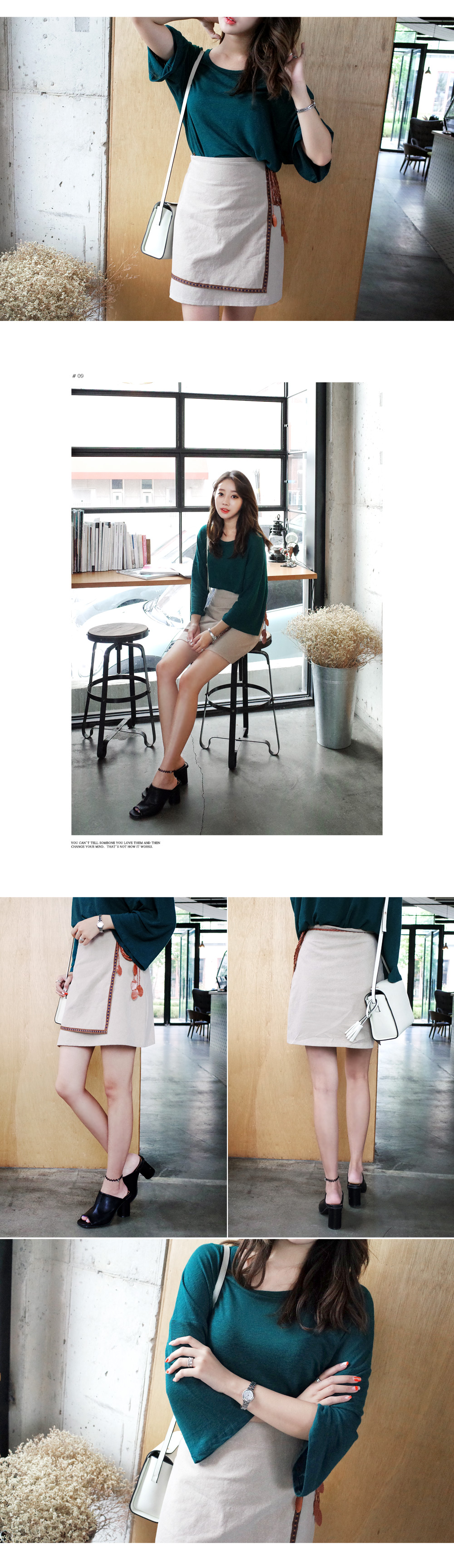 ボヘミアン調ラップミニスカート・全3色 | DHOLIC | 詳細画像4