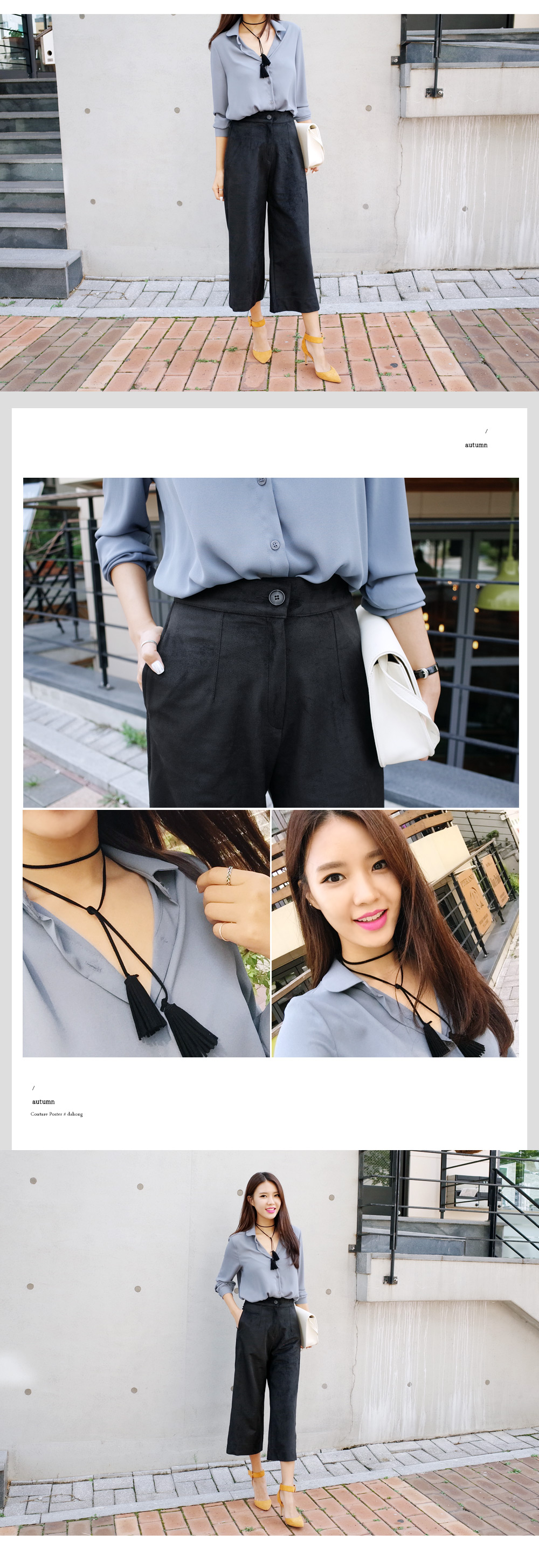 タッセルつきループネックレス風チョーカー・全4色 | DHOLIC | 詳細画像5