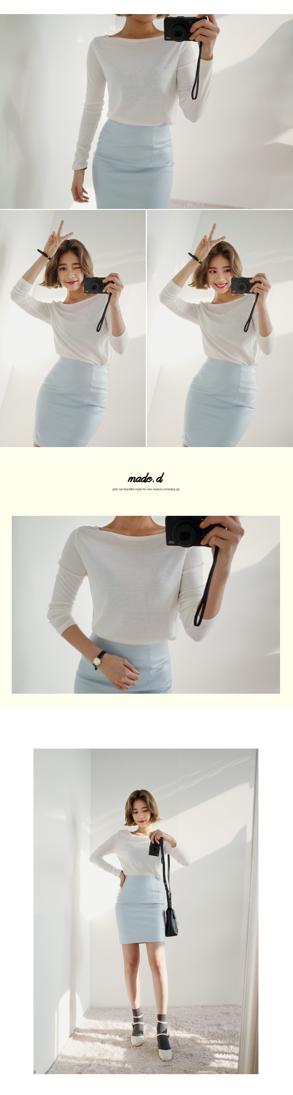 ボートネックベーシックトップス・全4色 | DHOLIC | 詳細画像2