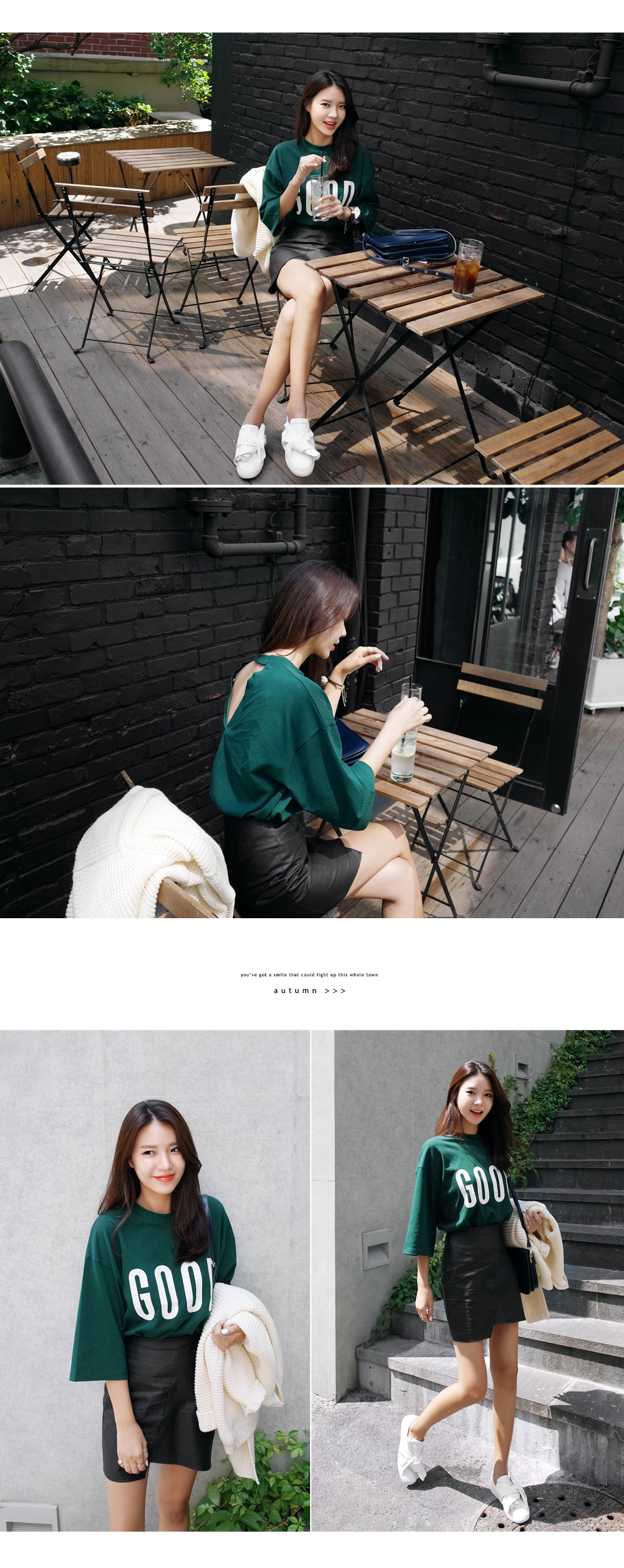 GOODロゴプリント入りオーバーフィットトップス・全4色 | DHOLIC | 詳細画像4