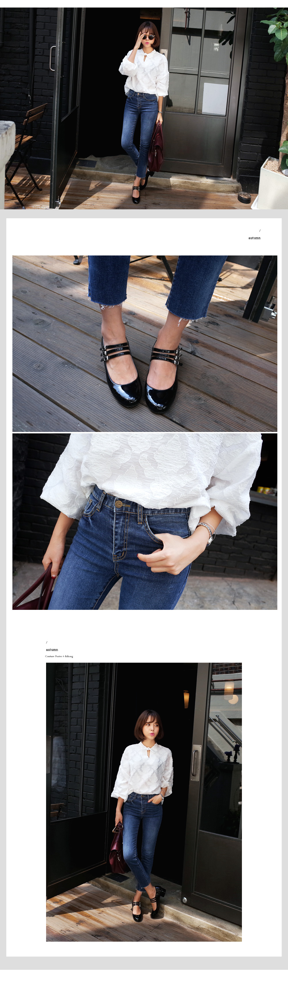 ヘムディテールハーフハイウエストスキニーデニムパンツ・全1色 | DHOLIC | 詳細画像3