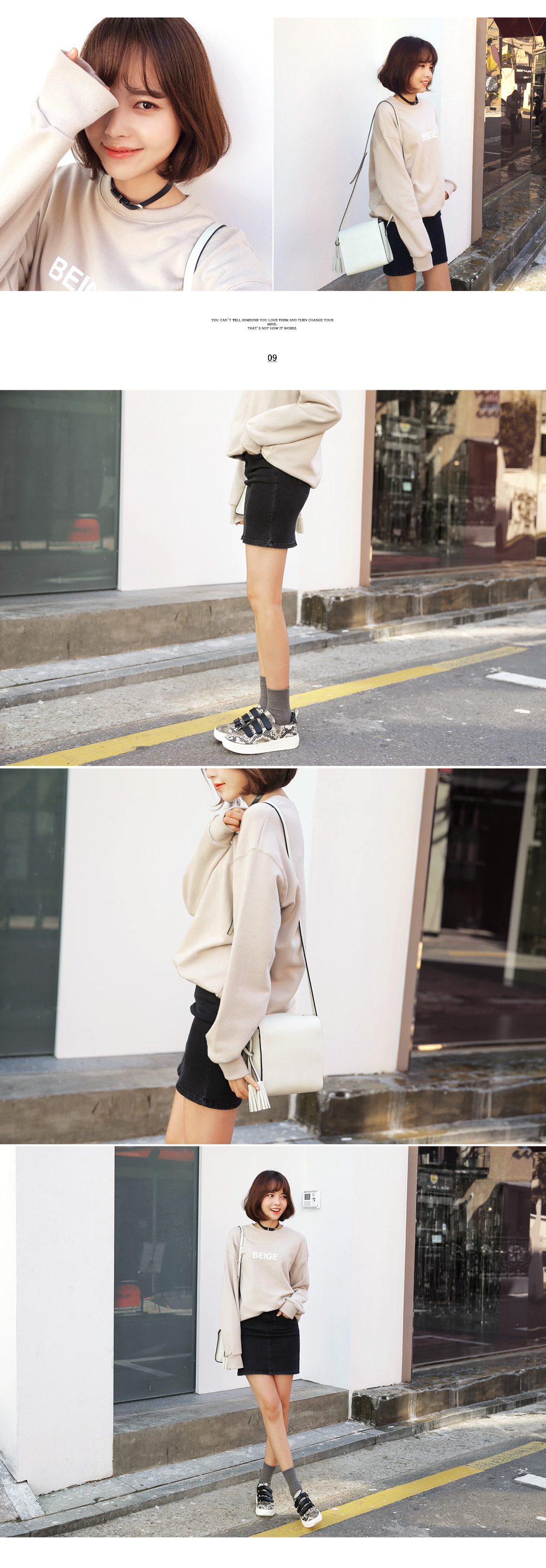 ユニーク英字ロゴルーズフィットプルオーバー・全6色 | DHOLIC | 詳細画像2