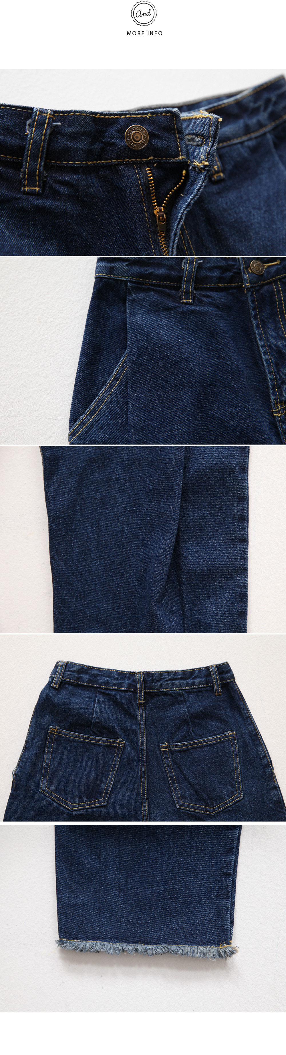 <font color=red><b>**雑誌mer1月号掲載**</b></font>カッティングディテールハイウエストデニムワイドパンツ・全2色 | DHOLIC | 詳細画像10