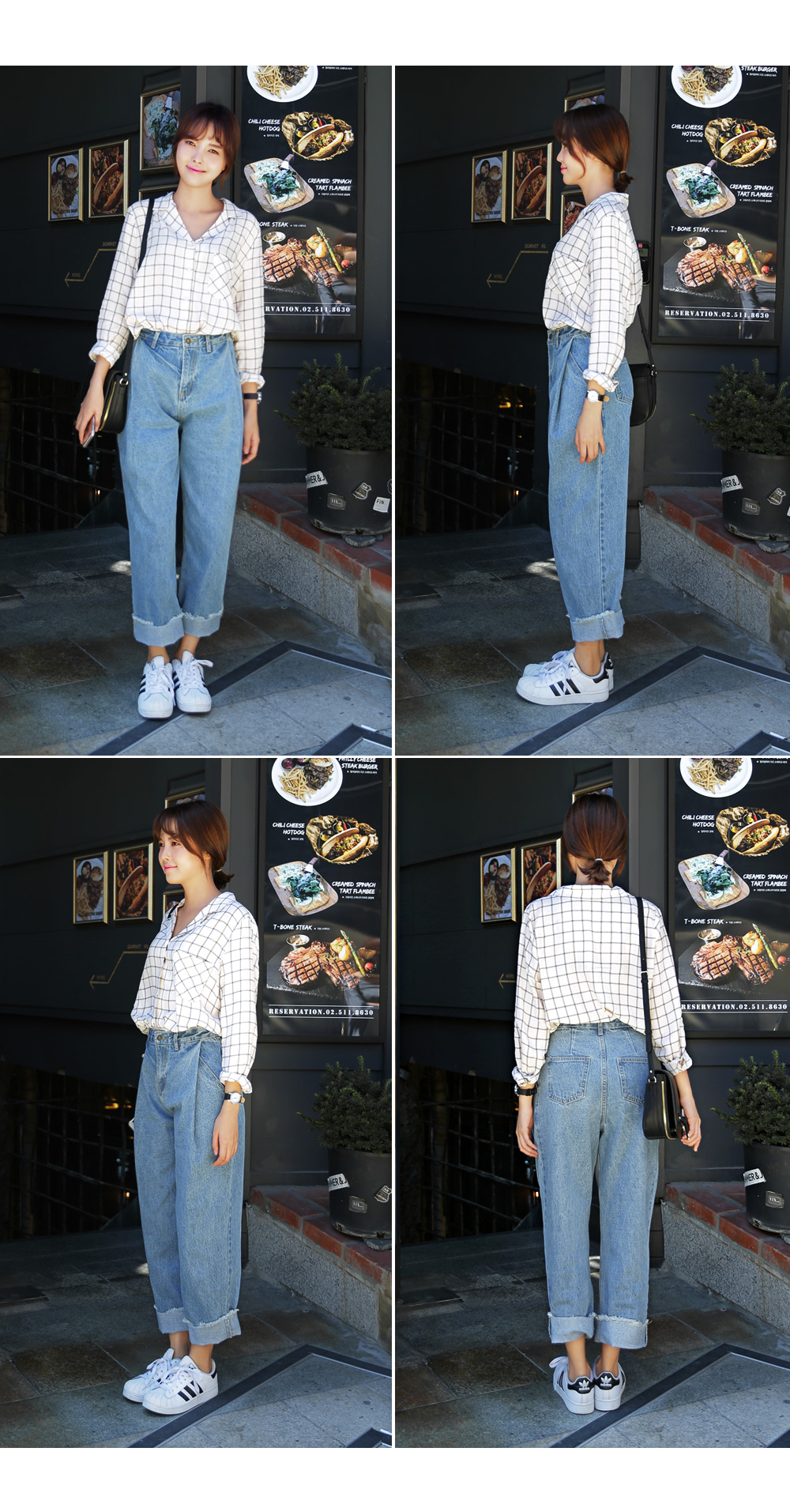 <font color=red><b>**雑誌mer1月号掲載**</b></font>カッティングディテールハイウエストデニムワイドパンツ・全2色 | DHOLIC | 詳細画像9