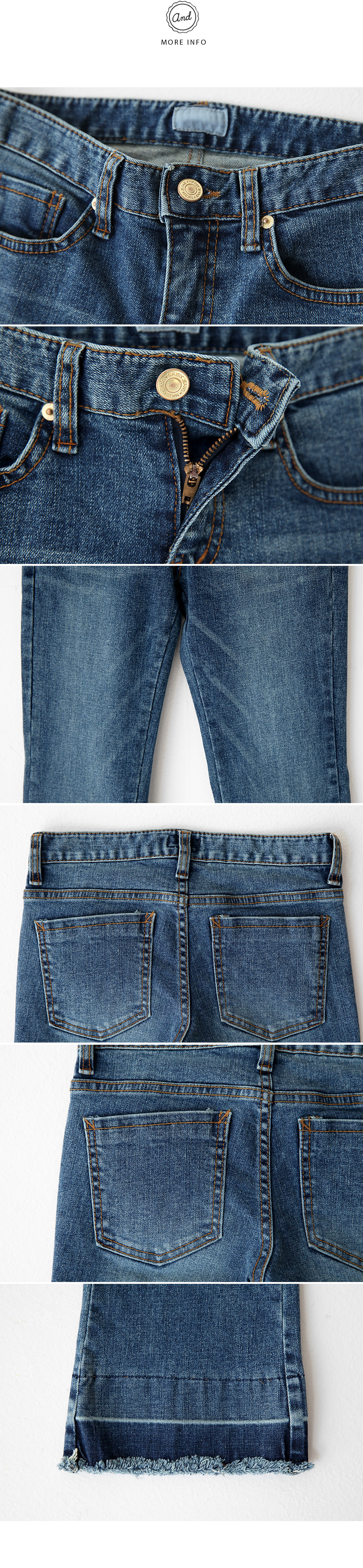 <font color=red><b>**雑誌JELLY1月号掲載**</b></font>ヴィンテージ調ウォシングブーツカットデニム・全1色 | DHOLIC | 詳細画像12