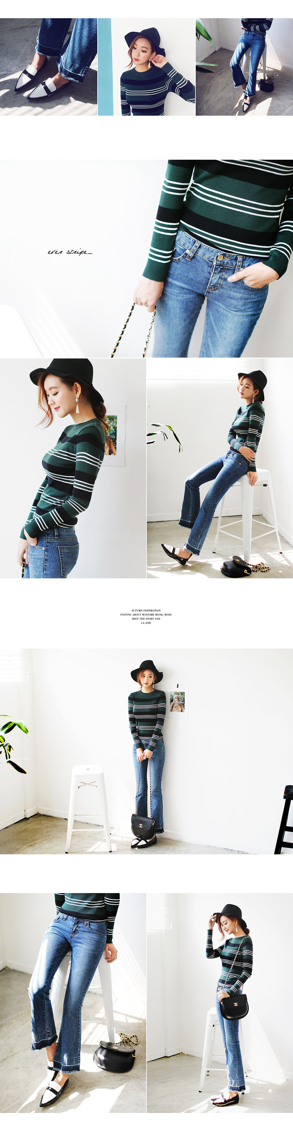 <font color=red><b>**雑誌JELLY1月号掲載**</b></font>ヴィンテージ調ウォシングブーツカットデニム・全1色 | DHOLIC | 詳細画像2