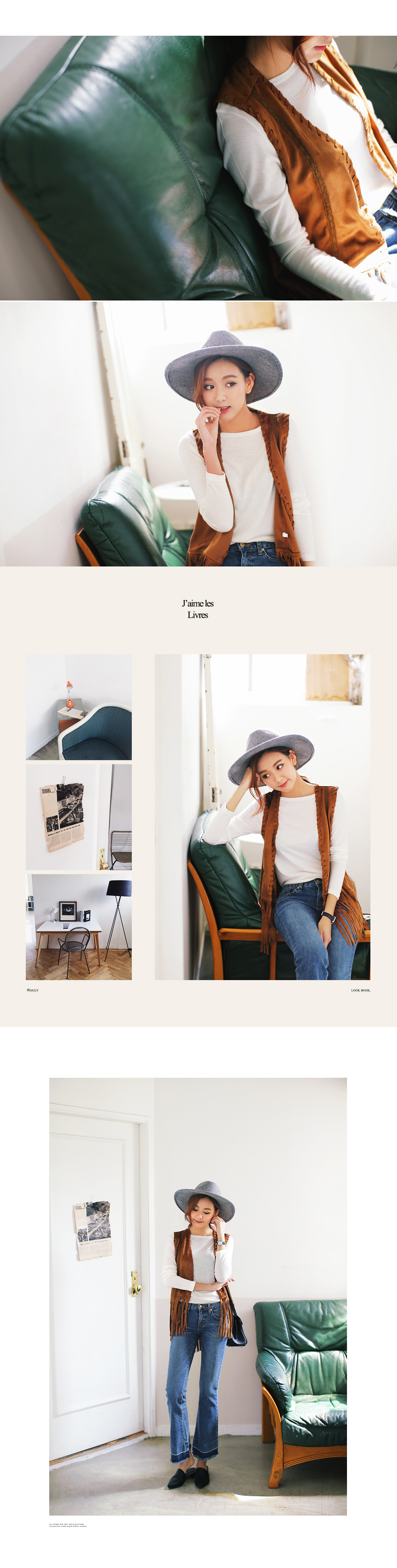 <font color=red><b>**雑誌JELLY1月号掲載**</b></font>ヴィンテージ調ウォシングブーツカットデニム・全1色 | DHOLIC | 詳細画像10