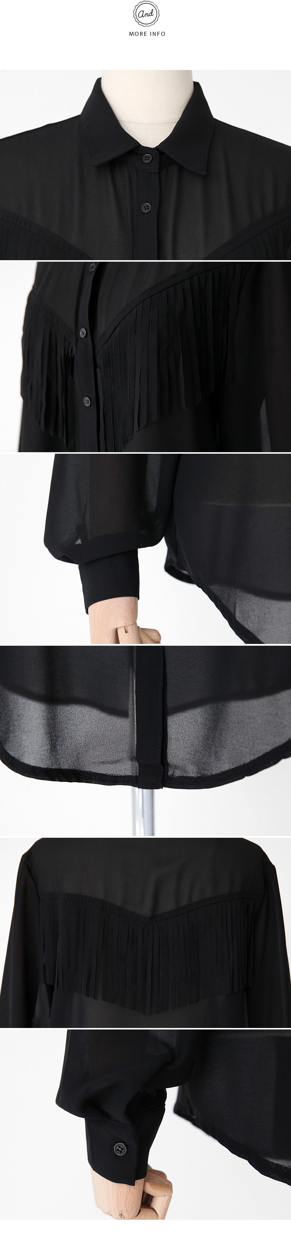 シースルーフリンジブラウス・全2色 | DHOLIC | 詳細画像10