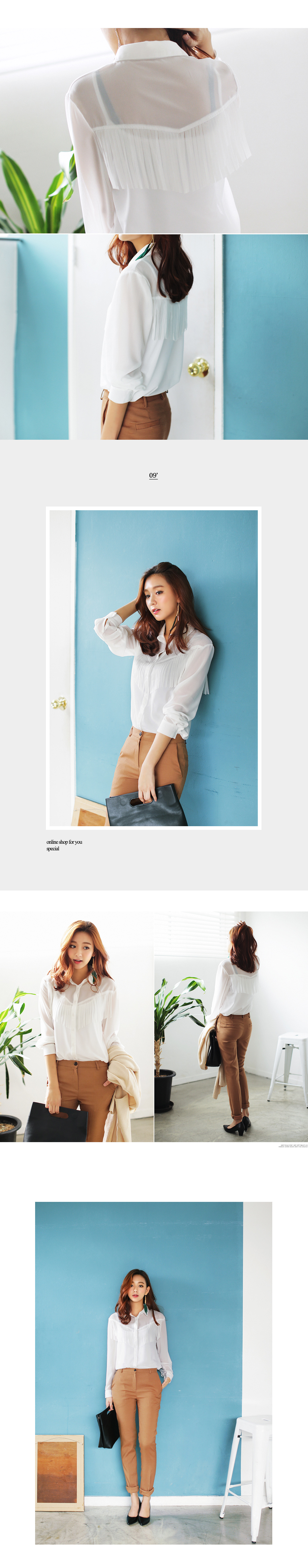 シースルーフリンジブラウス・全2色 | DHOLIC | 詳細画像5