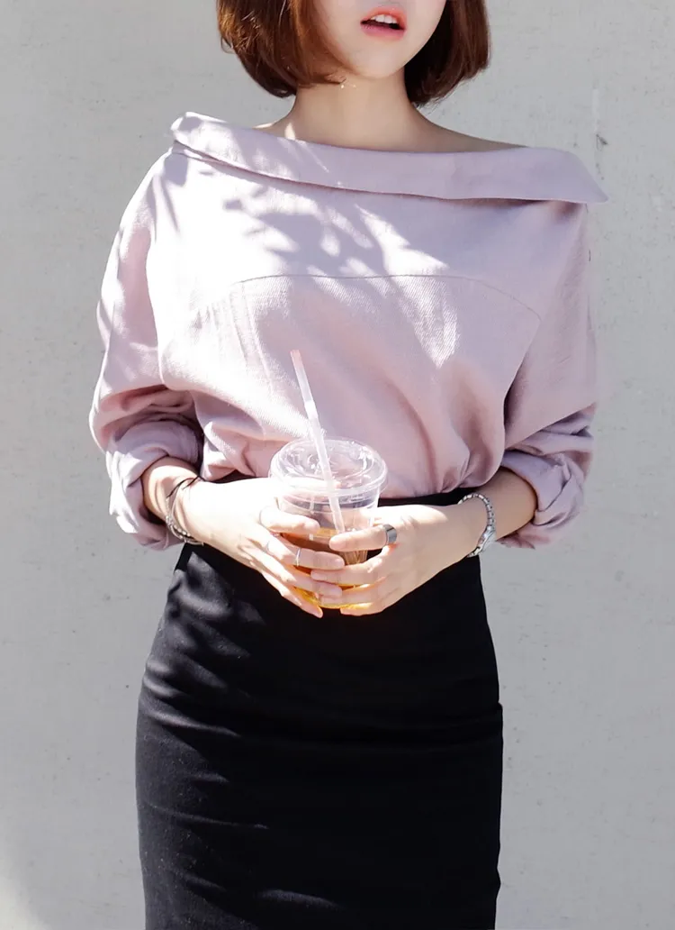 ボートネックゆったりブラウス・全3色 | DHOLIC | 詳細画像1