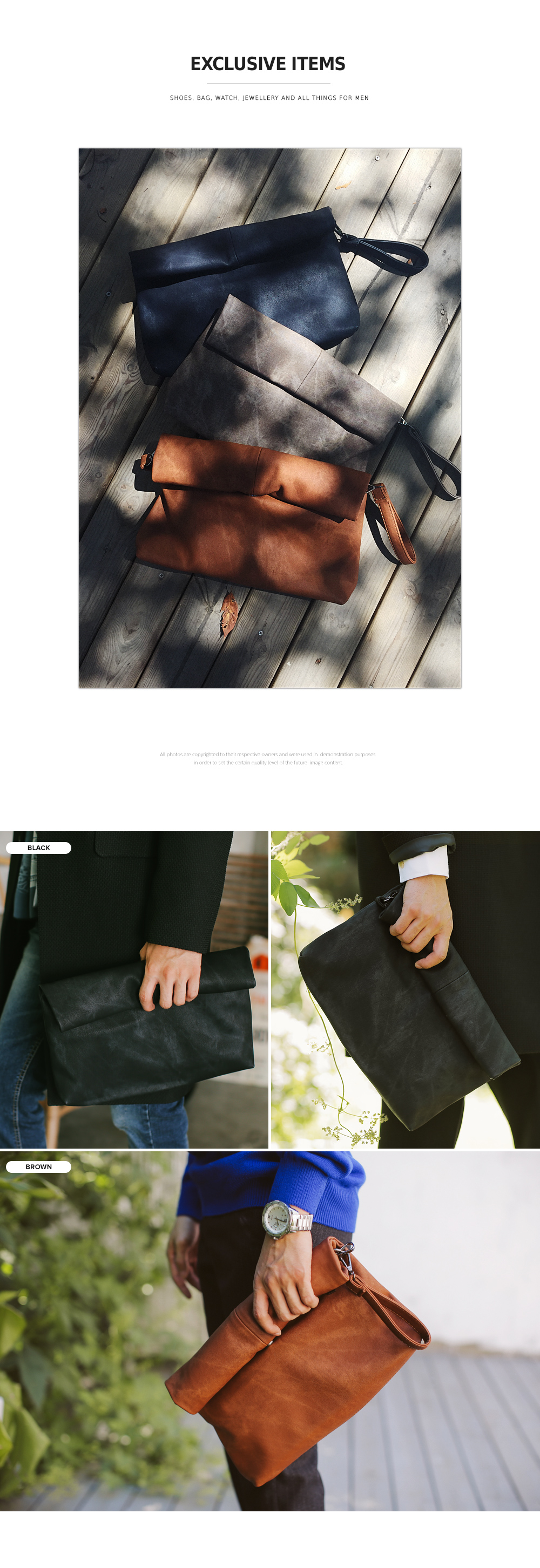 クラッチ&ショルダー2wayフェイクレザーバッグ・全3色 | 詳細画像2