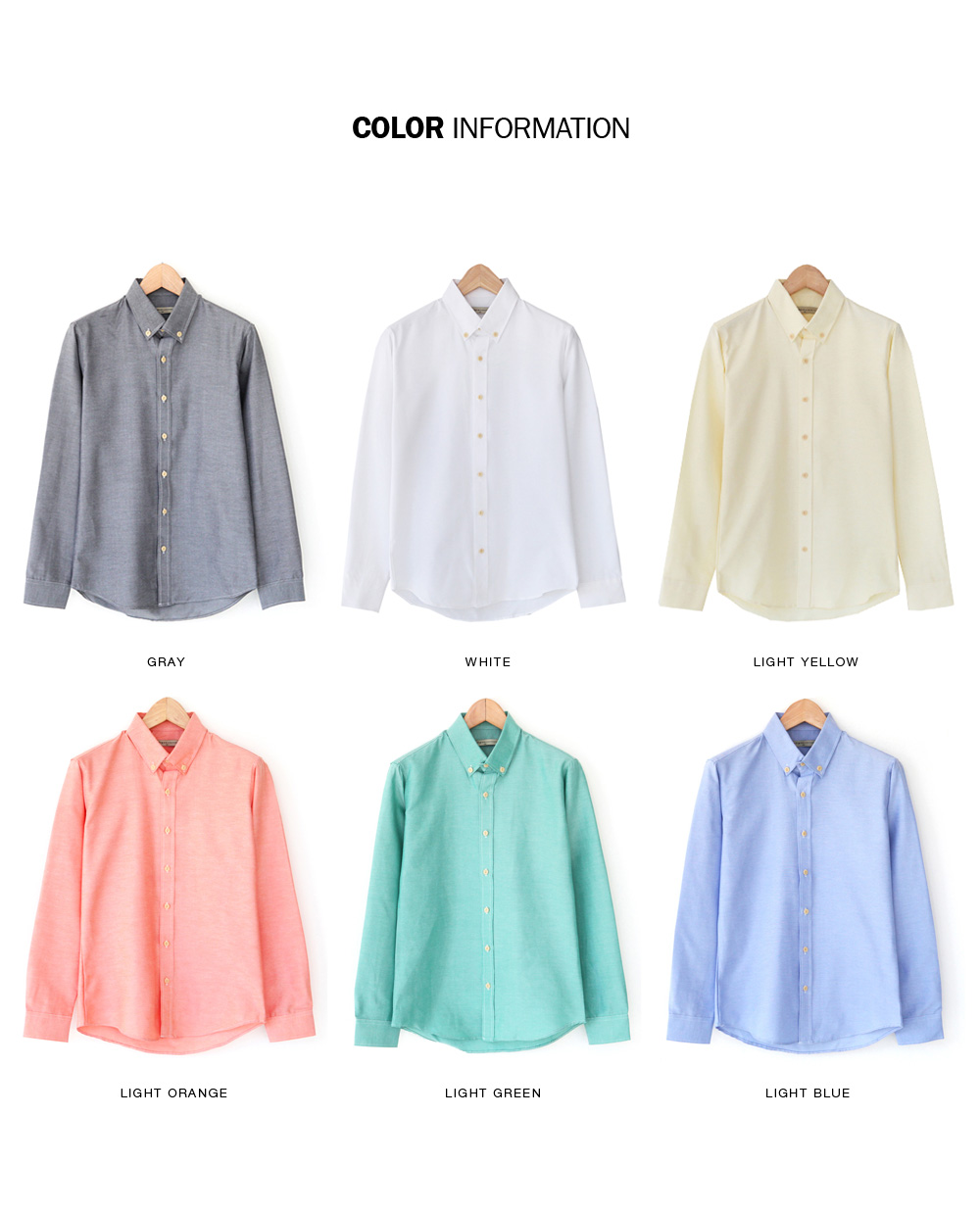 6colorsベーシックオックスフォードボタンダウンシャツ・全6色 | 詳細画像2