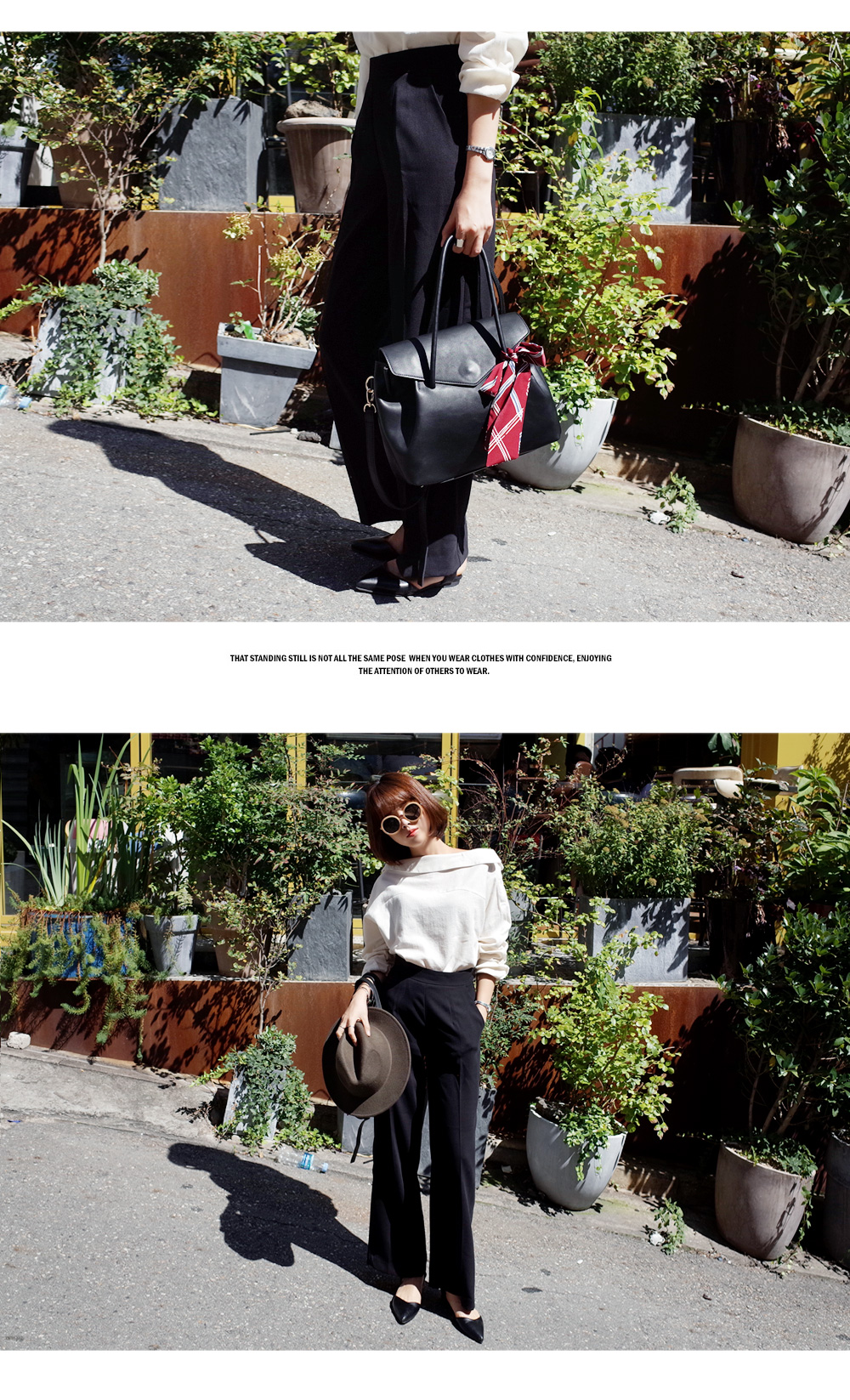 <font color=red><b>**雑誌mina3月号/mer2月号/andGIRL12月号掲載**</b></font>センタープレスハイウエストワイドパンツ・全3色 | DHOLIC | 詳細画像6