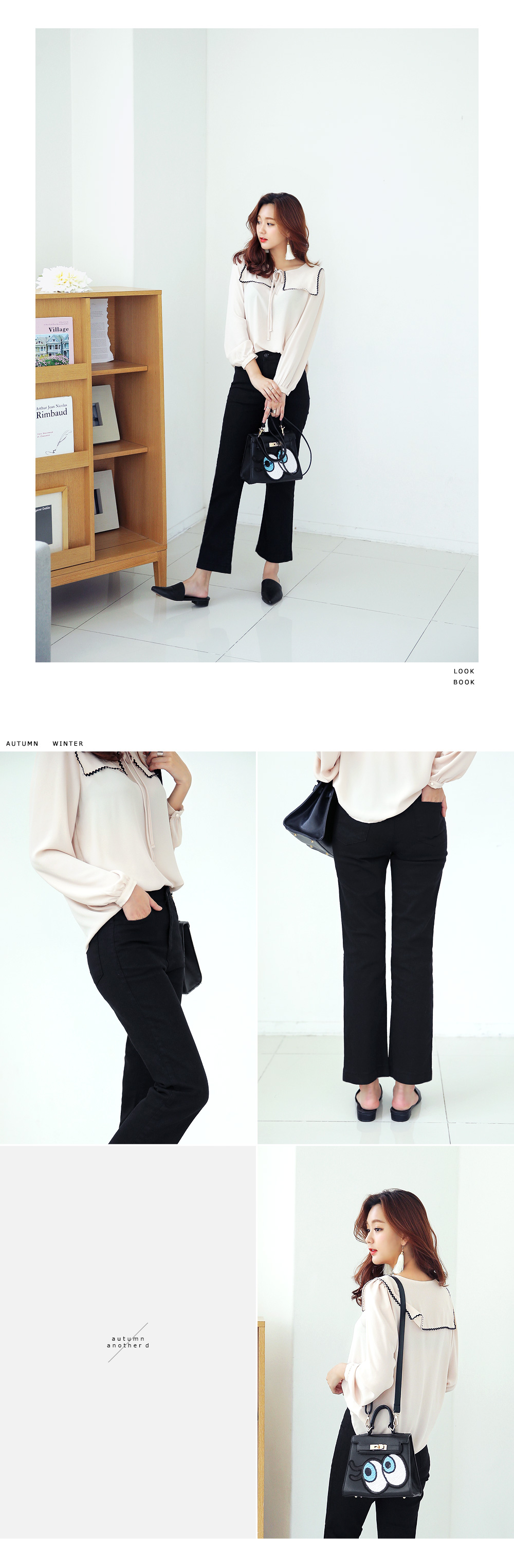 <font color=red><b>**雑誌mer4月号掲載**</b></font>なみなみテープディテールセーラーカラーブラウス・全2色 | DHOLIC | 詳細画像4