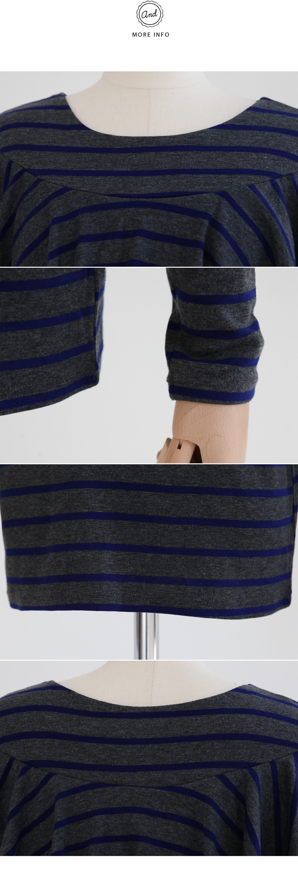 バスト&スリーブフリルディテールボーダーカットソー・全3色 | DHOLIC | 詳細画像10