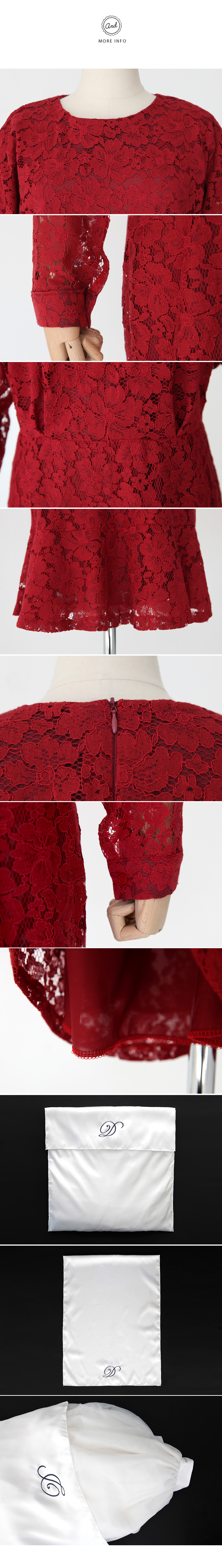 フラワーモチーフレースマーメイドミディワンピース・全3色 | DHOLIC | 詳細画像13