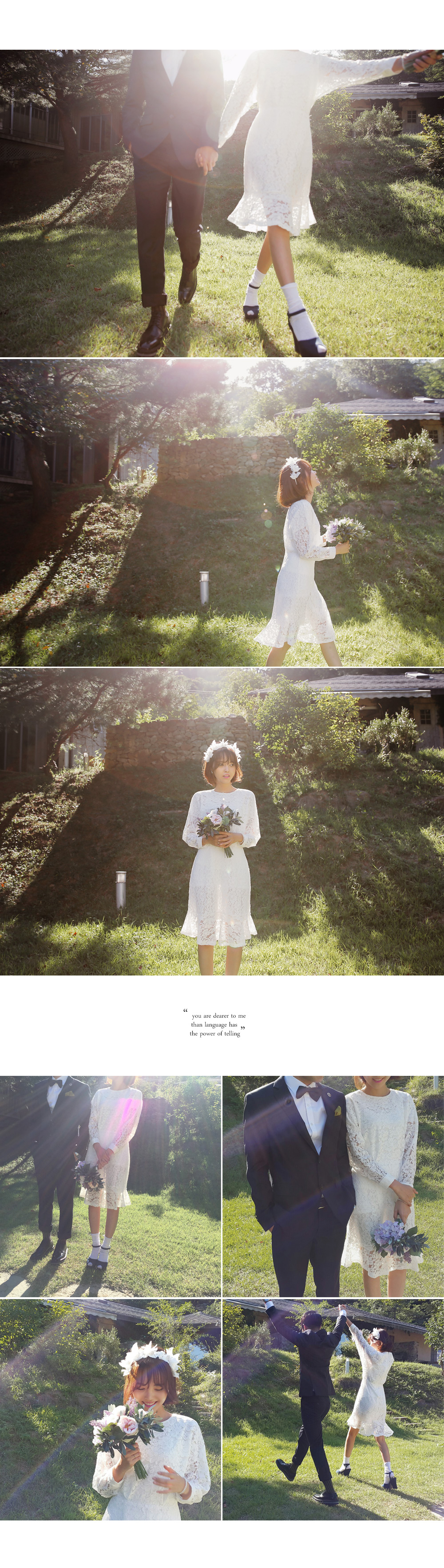 フラワーモチーフレースマーメイドミディワンピース・全3色 | DHOLIC | 詳細画像4