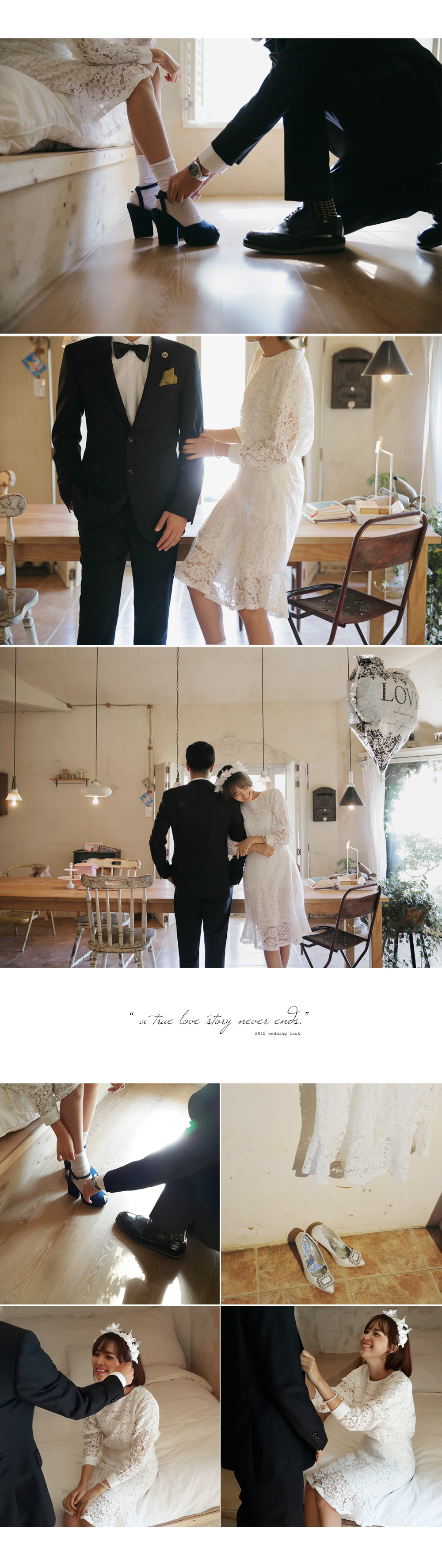 フラワーモチーフレースマーメイドミディワンピース・全3色 | DHOLIC | 詳細画像9