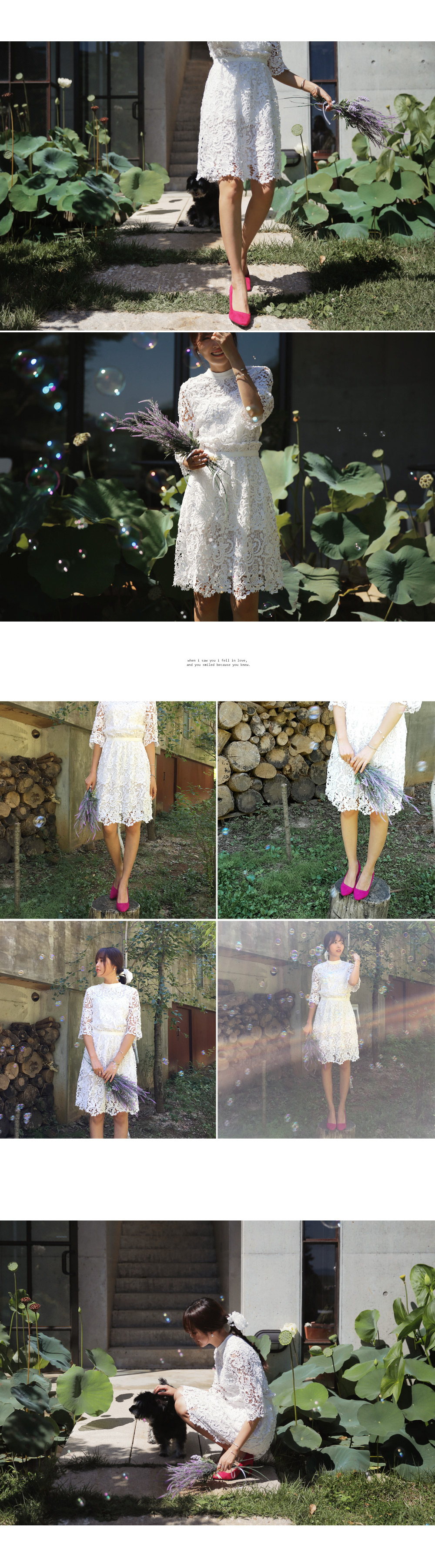 フラワーモチーフレースクロップドブラウス・全3色 | DHOLIC | 詳細画像10