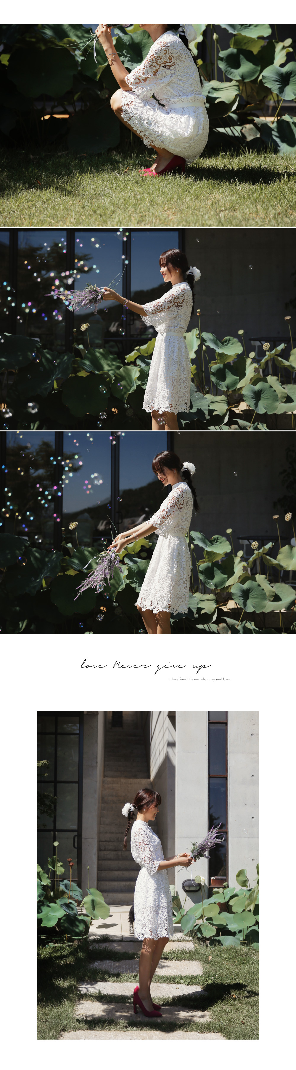 フラワーモチーフレースハイウエストフレアスカート・全3色 | DHOLIC | 詳細画像9