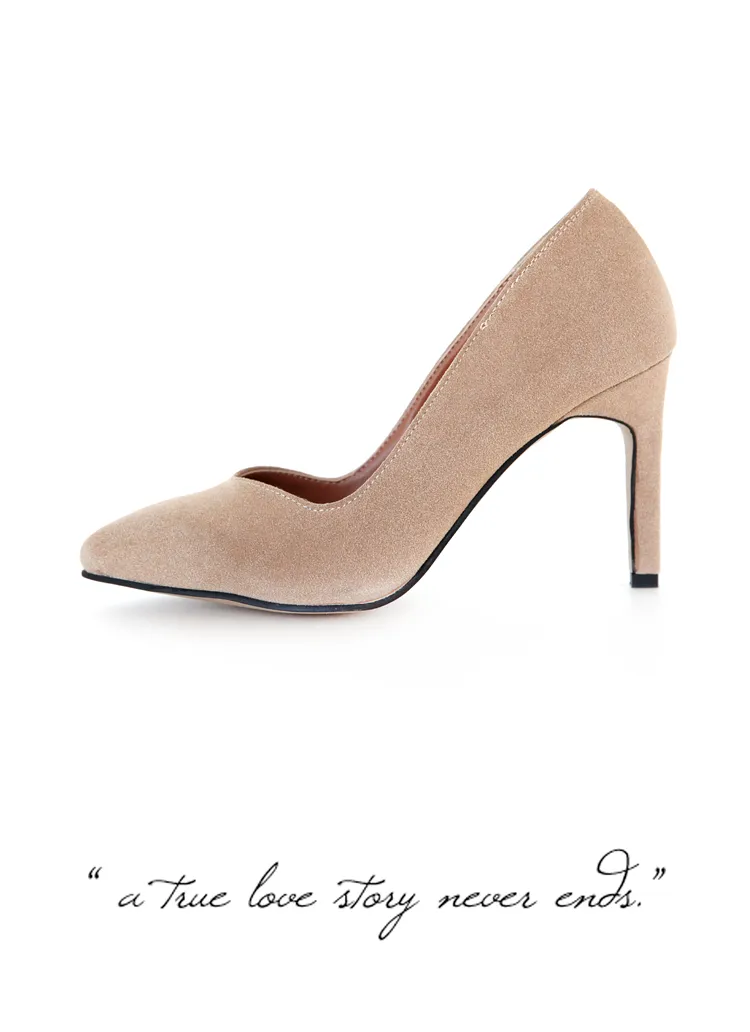 フェイクスエードベーシックヒールシューズ・全3色 | DHOLIC | 詳細画像1