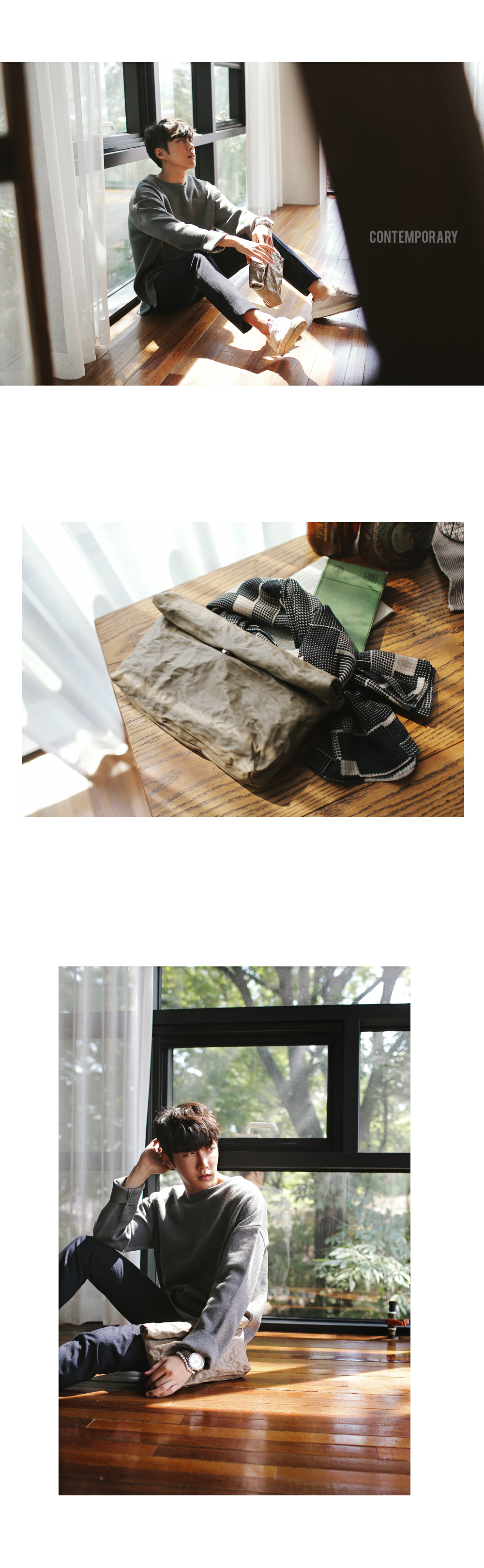 リンクルディテールフェイクレザークラッチバッグ・全5色 | 詳細画像5