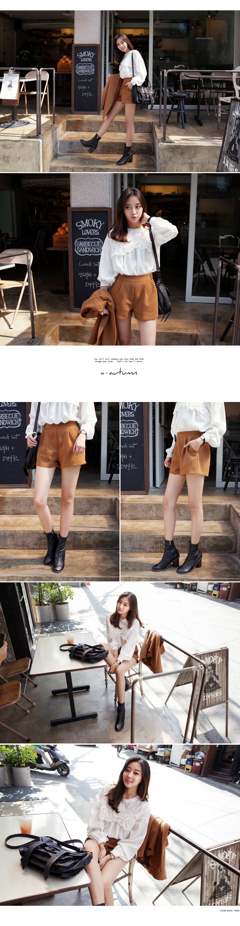 フラワーレースディテールクラシカルブラウス・全2色 | DHOLIC | 詳細画像2