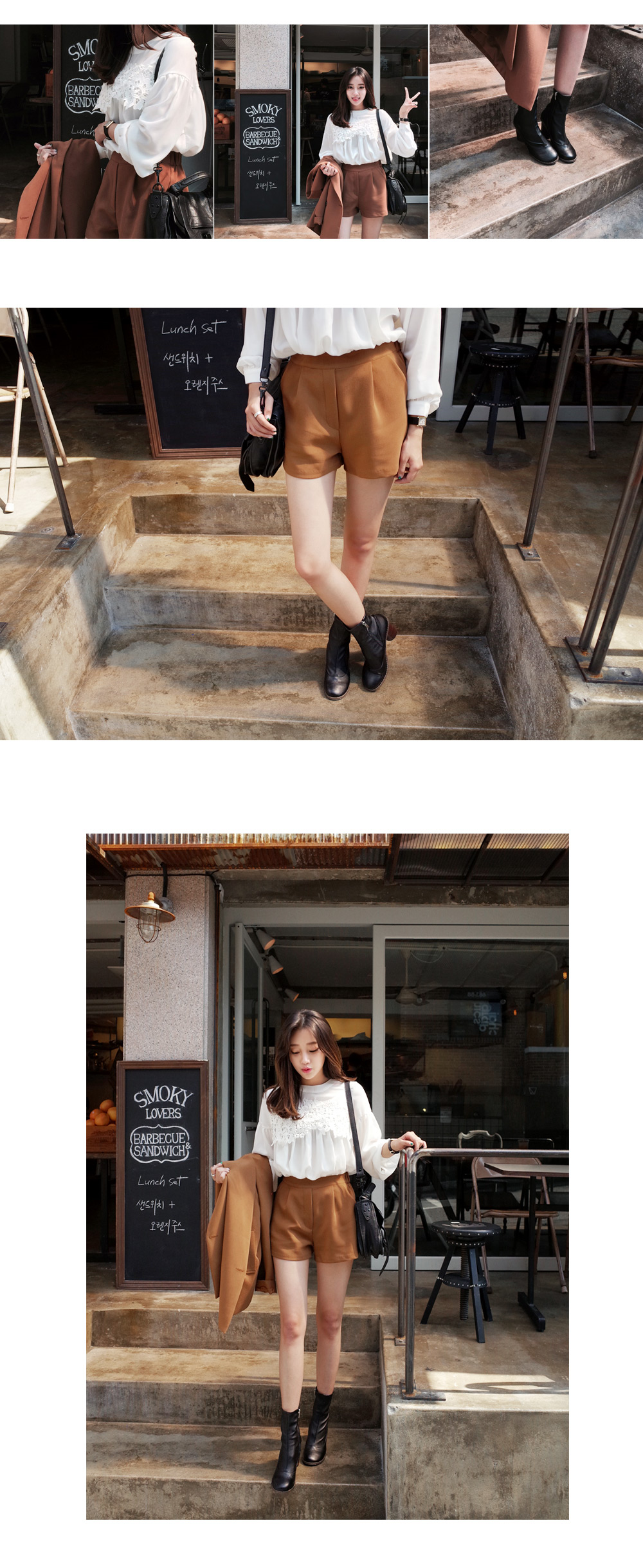 フラワーレースディテールクラシカルブラウス・全2色 | DHOLIC | 詳細画像11