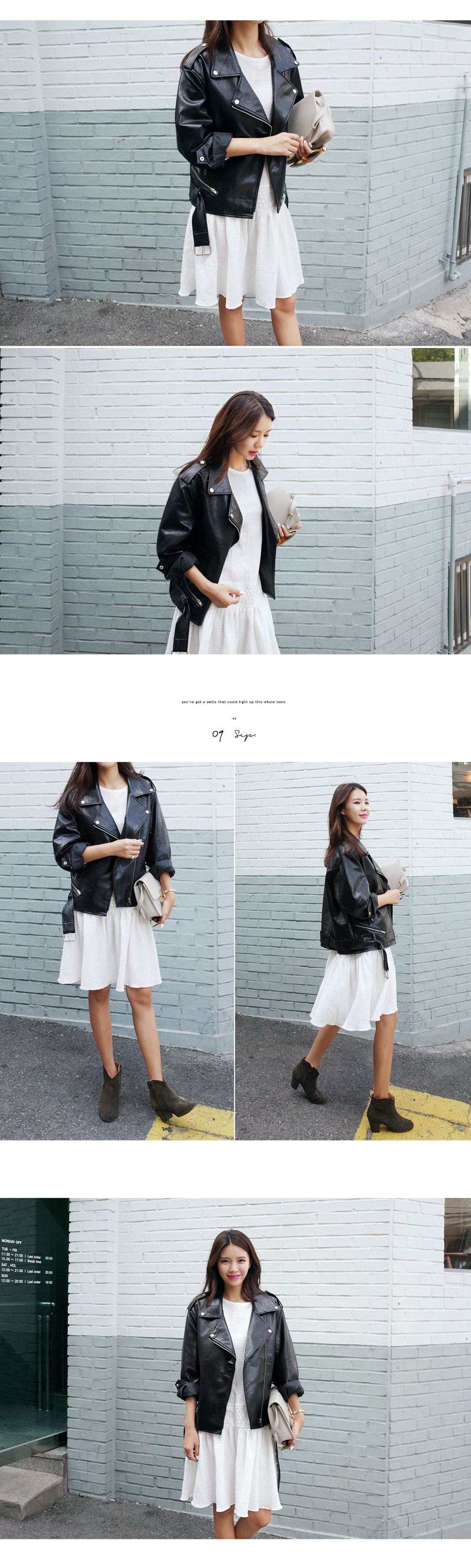 ウエストモチーフレースポイント袖ティアードシャーリングワンピース・全3色 | DHOLIC | 詳細画像5