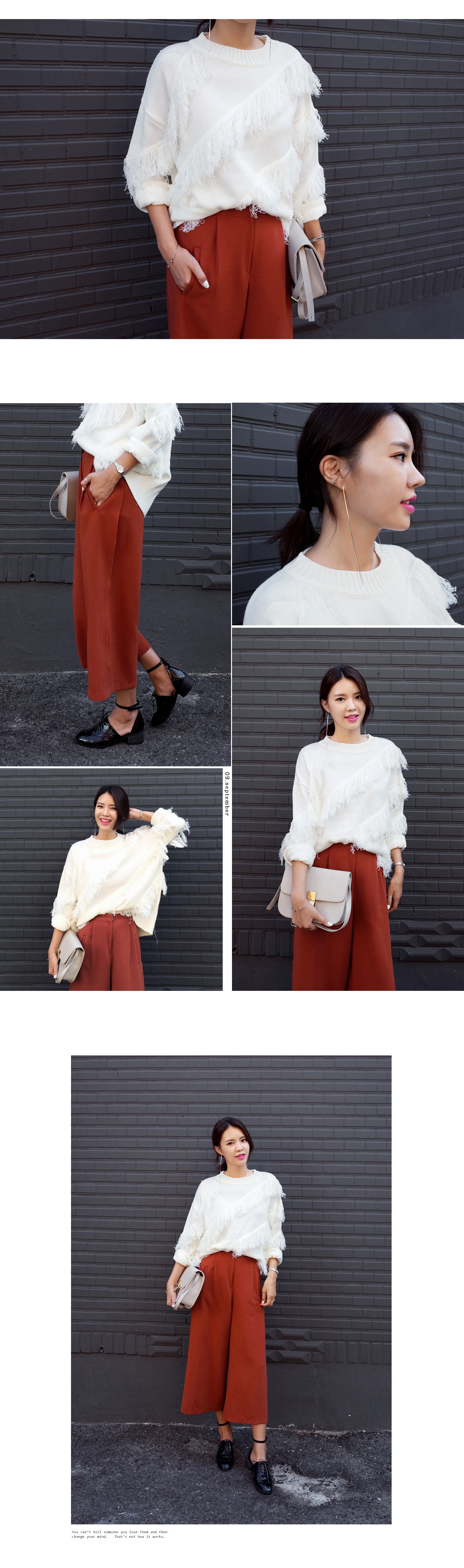 <font color=red><b>**雑誌mer2月号掲載**</b></font>ウエストゴムソリッドカラーガウチョパンツ・全3色 | DHOLIC | 詳細画像2