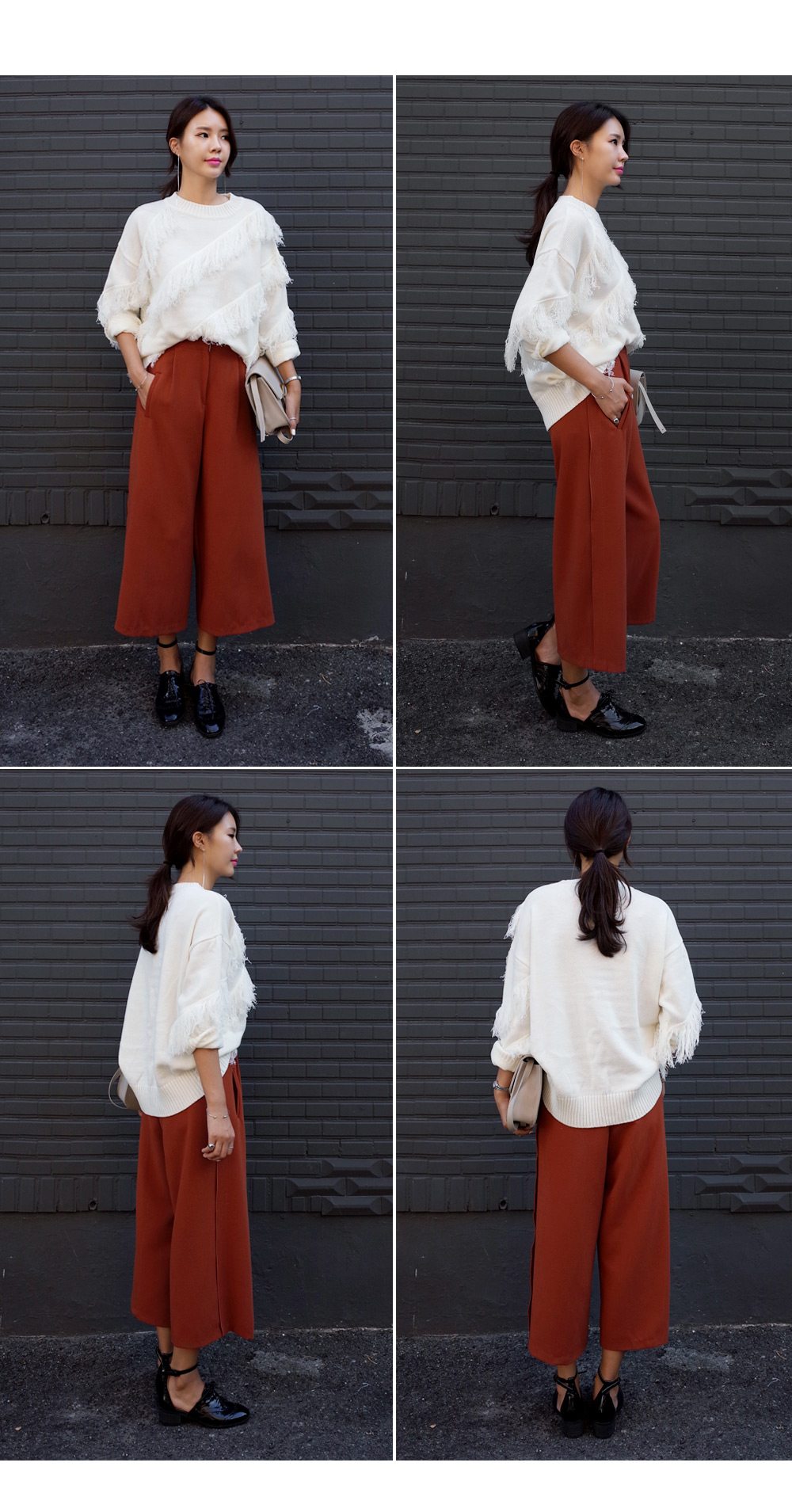 <font color=red><b>**雑誌mer2月号掲載**</b></font>ウエストゴムソリッドカラーガウチョパンツ・全3色 | DHOLIC | 詳細画像6