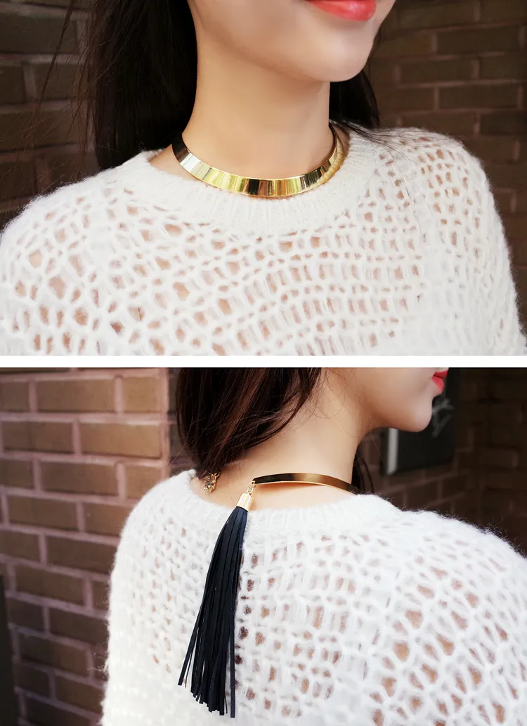 <font color=red><b>**雑誌S cawaii!4月号掲載**</b></font>ワンタッセルポイントゴールドチョーカー・全1色 | DHOLIC | 詳細画像1