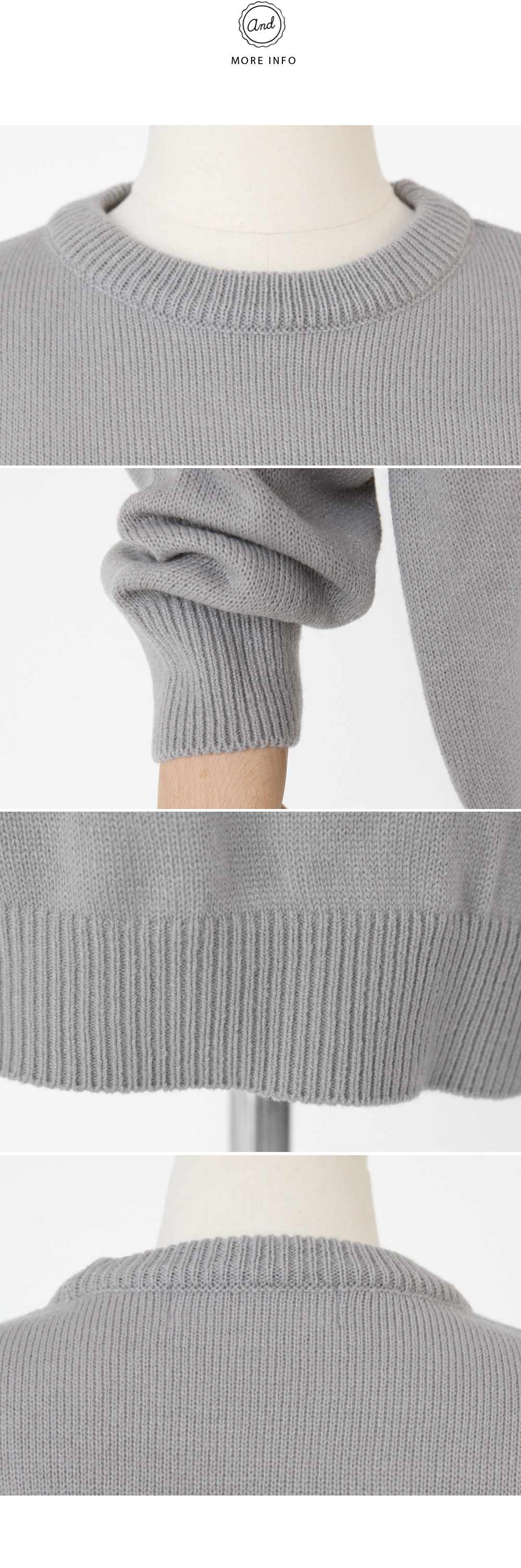 クルーネックオーバーフィットニットトップス・全10色 | DHOLIC | 詳細画像20