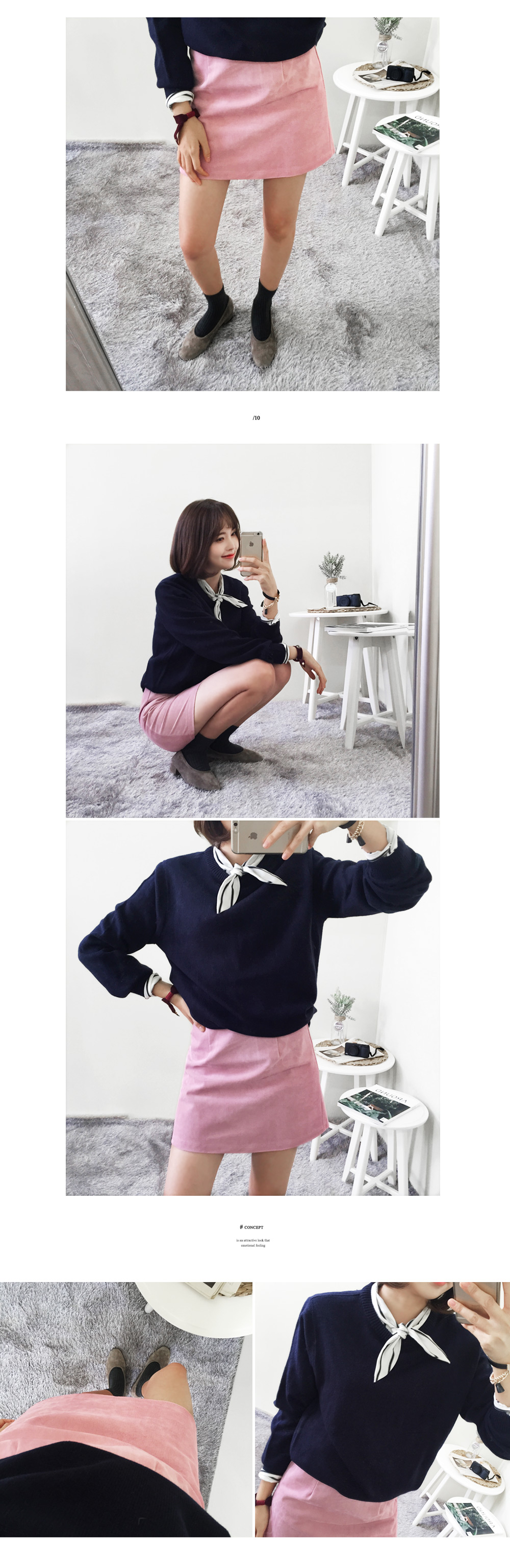 クルーネックオーバーフィットニットトップス・全10色 | DHOLIC | 詳細画像17