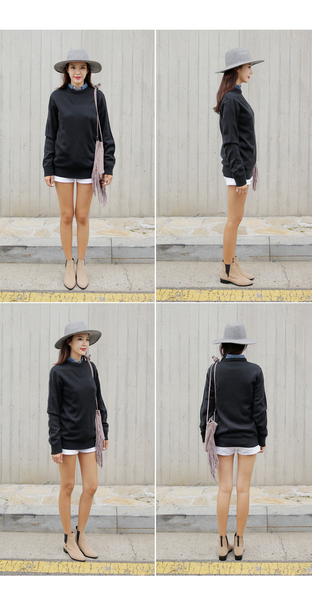 クルーネックオーバーフィットニットトップス・全10色 | DHOLIC | 詳細画像19